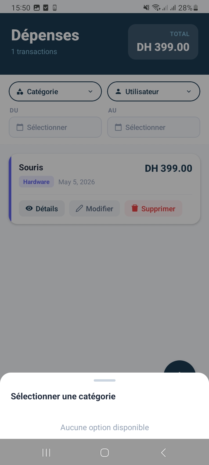 Expense form